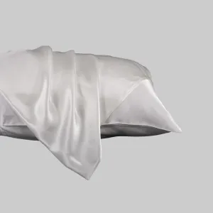 100% mulberry silk pillowcase 19 momme - White - Dropshipping