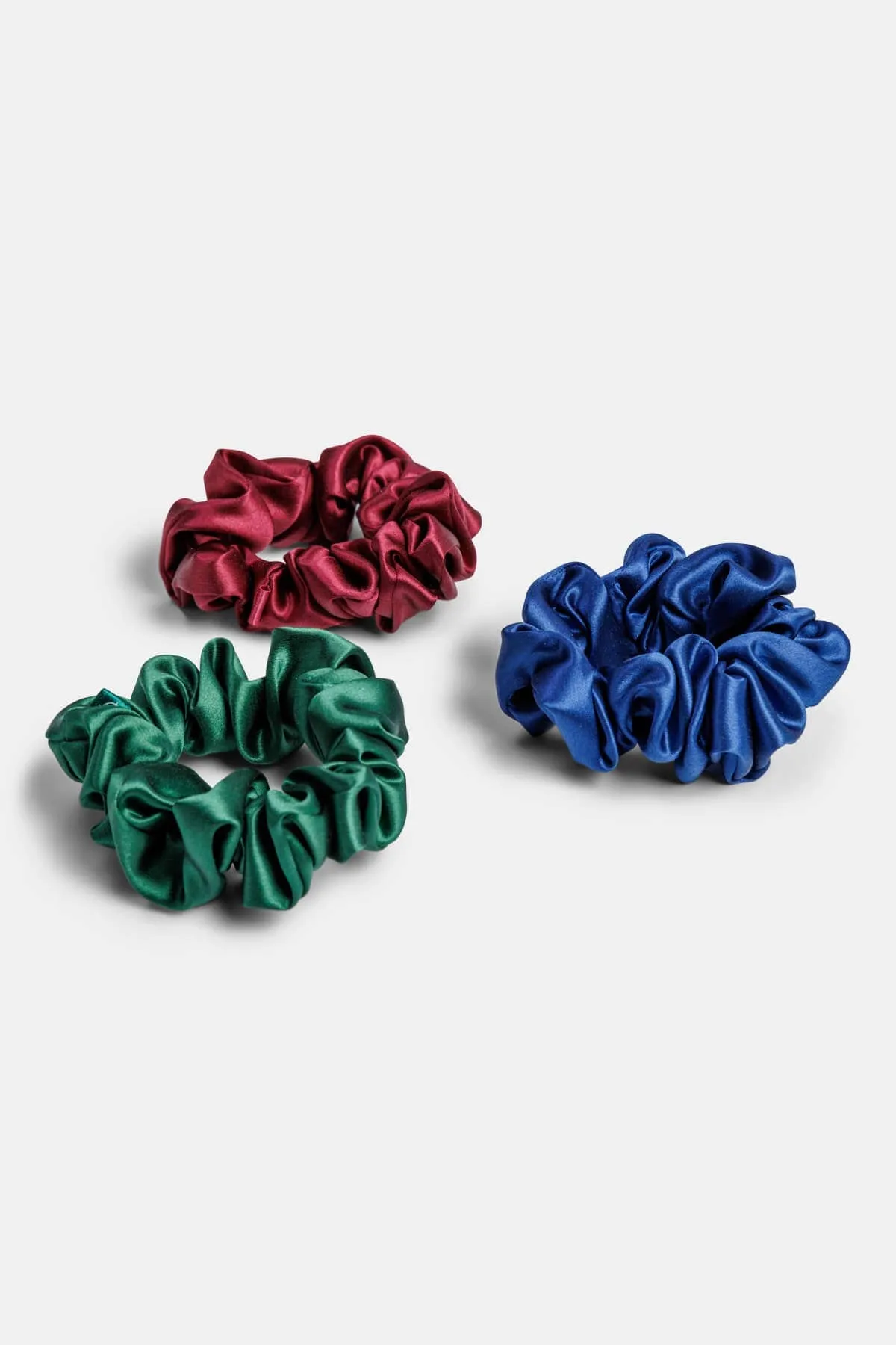 100% Pure Mulberry Silk Hair Scrunchies with Gift Box - Set of 3 Large Hair Ties