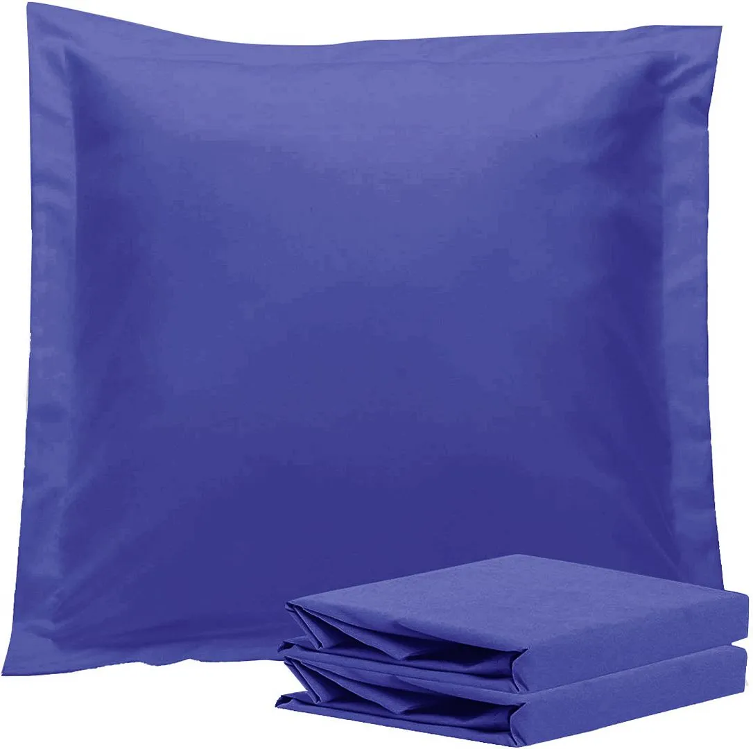 1000TC Premium Ultra Soft European Pillowcases 2-Pack Royal Blue