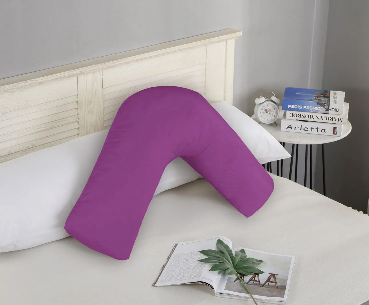 1000TC Premium Ultra Soft V SHAPE Pillowcase - Purple