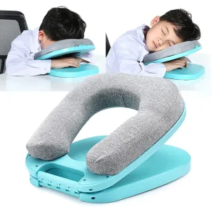 1167 Nap Pillow, Foldable U-Shaped Pillow Nap With Eye Mask Artifact Office Desk for Students Lunch Break Adult Nap Pillow Lunch Break Pillow for Sleeping Pillow for Airplanes, Train, Car, Office