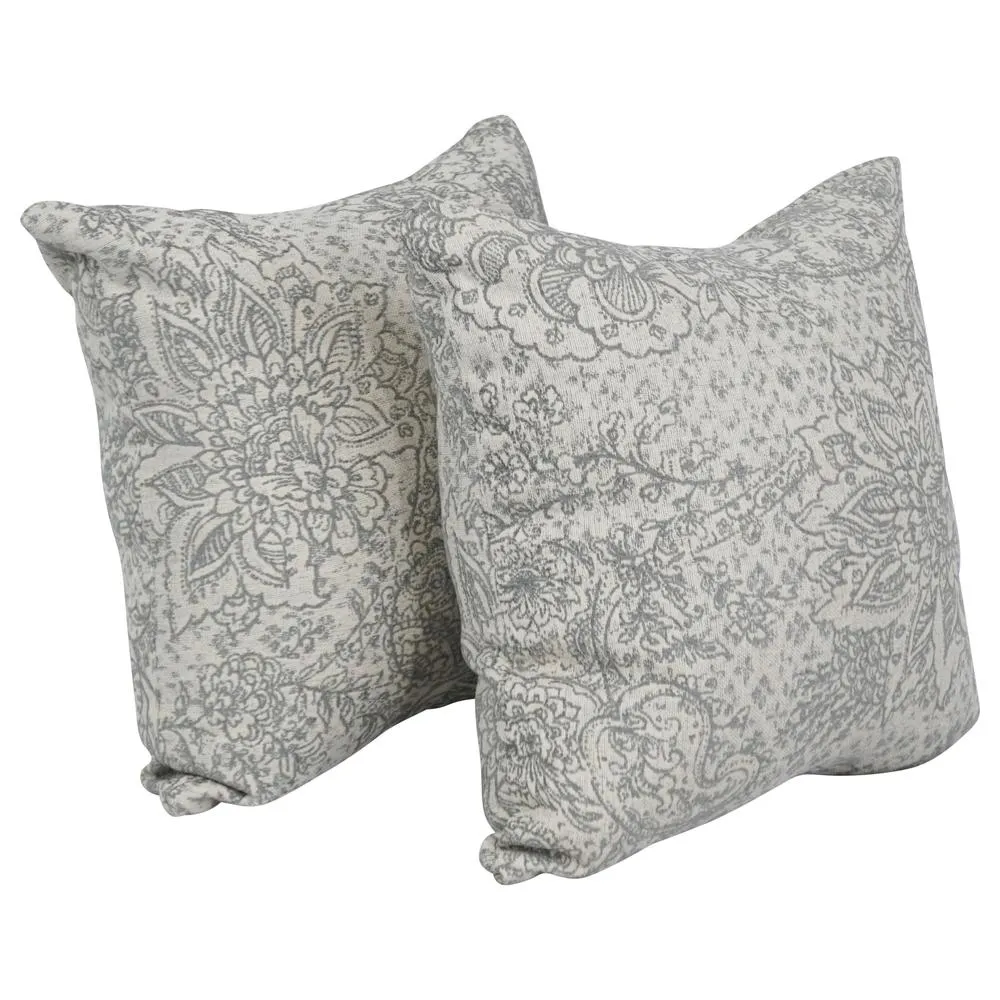 17-inch Jacquard Throw Pillows with Inserts (Set of 2)  9910-S2-ID-140