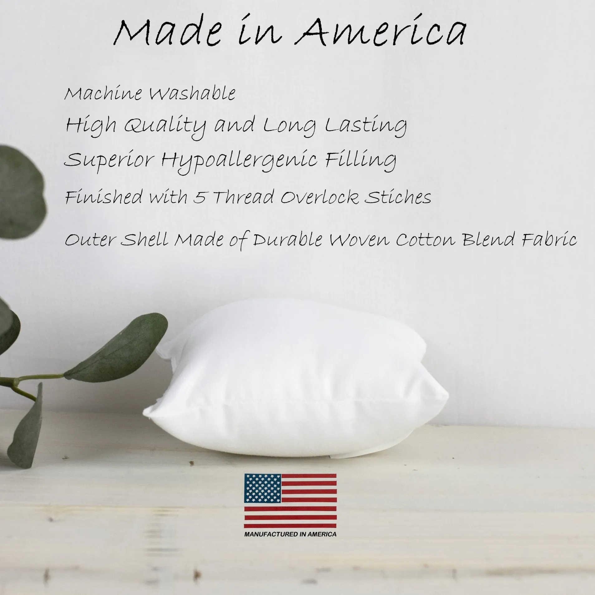 18x18 | Indoor/Outdoor Hypoallergenic Polyester Pillow Insert |