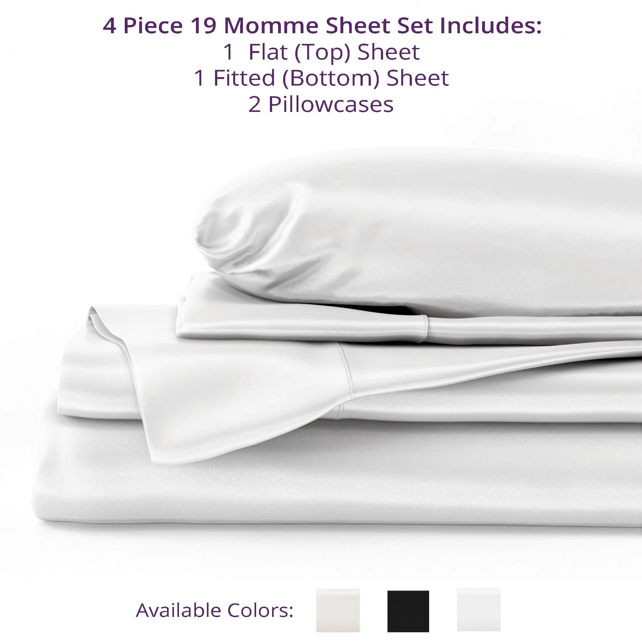 19 Momme Silk Sheet Set - White