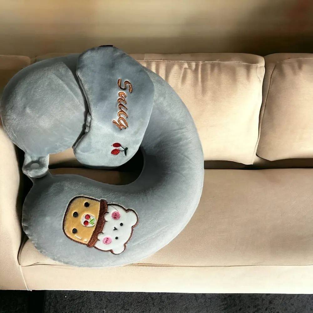 2 in 1 Neck Pillow With Eye Mask.