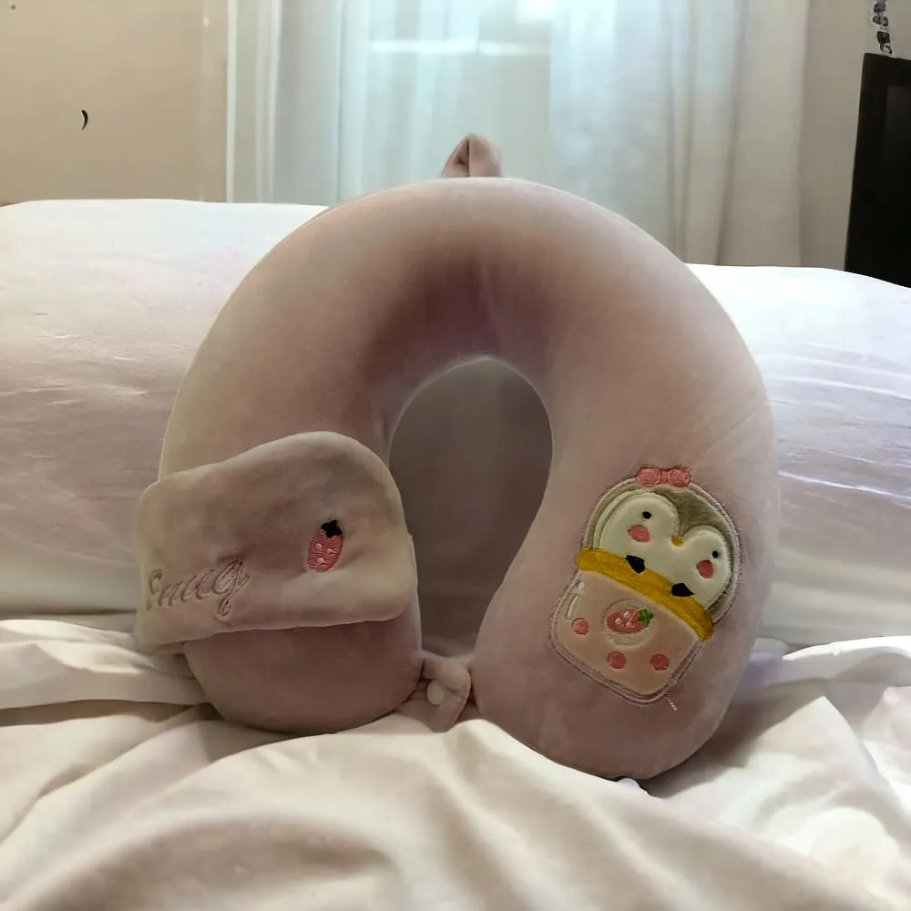 2 in 1 Neck Pillow With Eye Mask.