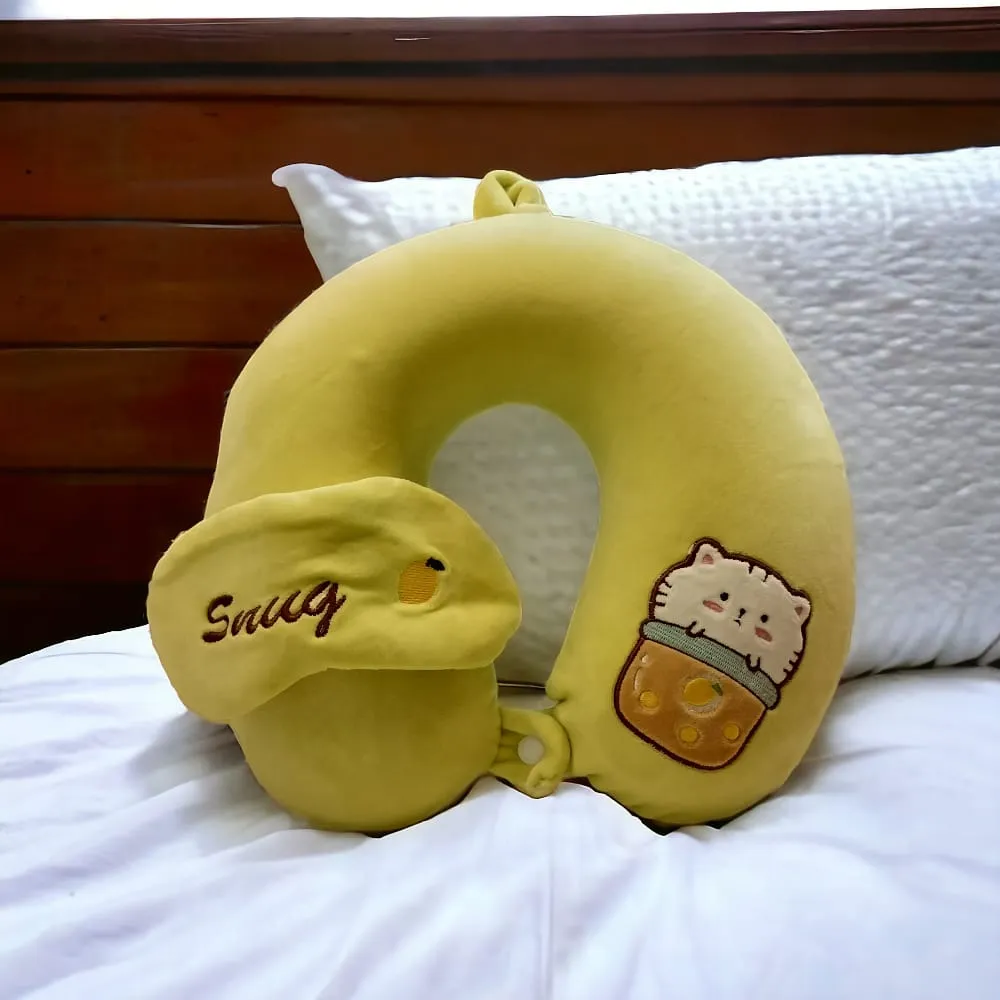 2 in 1 Neck Pillow With Eye Mask.