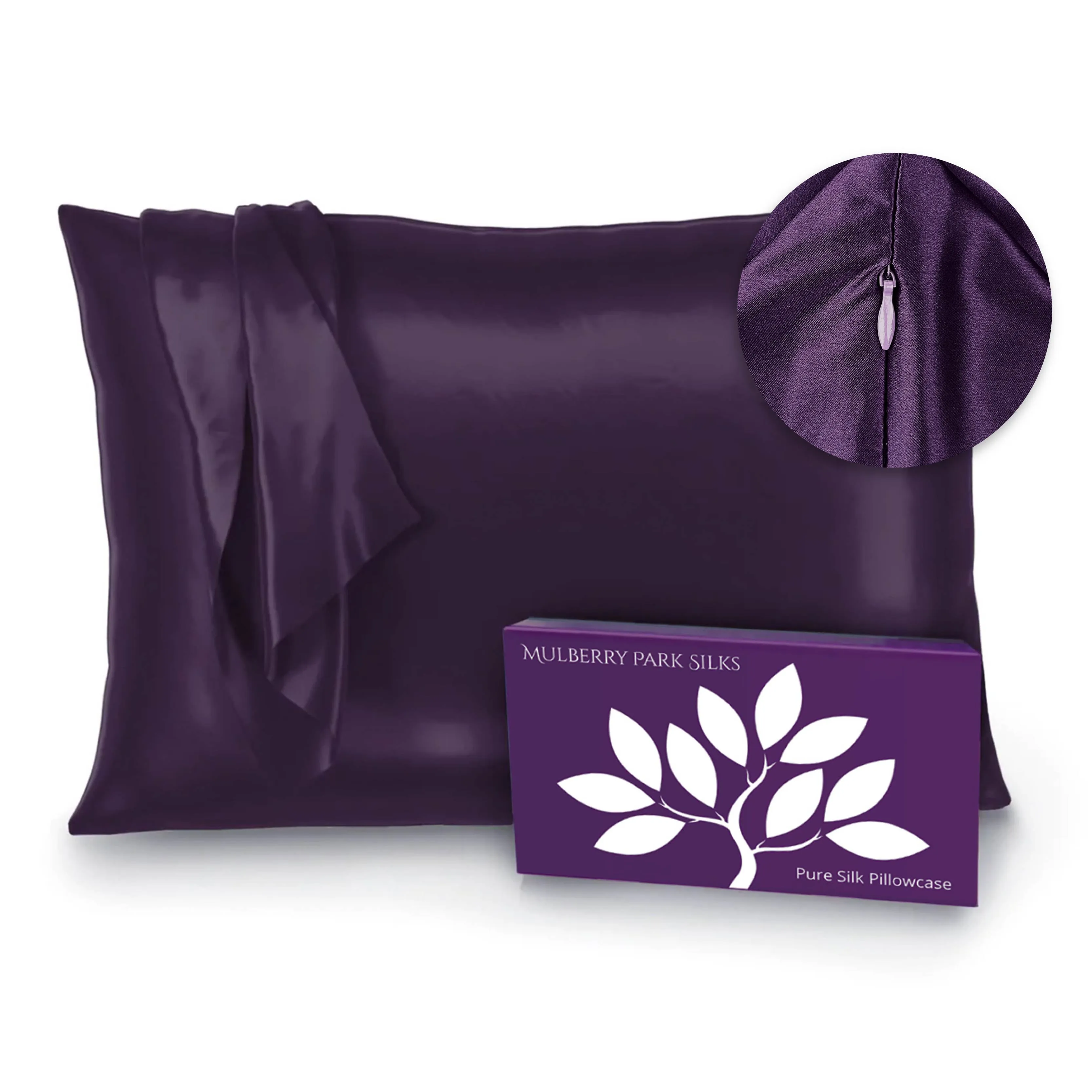 22 Momme Silk Pillowcase - Plum