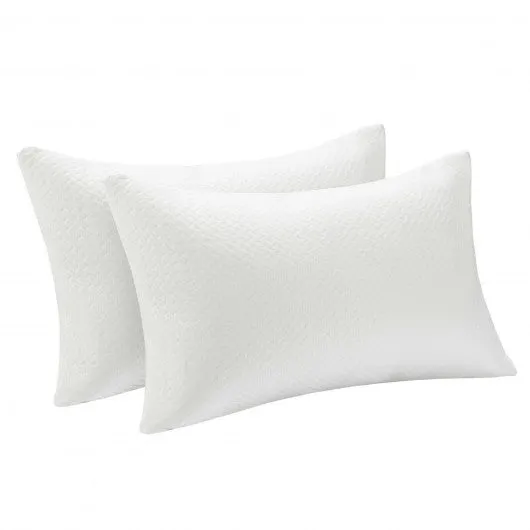 28" x18" Shredded Memory Foam Bed Pillows with Bamboo Cooling Cover