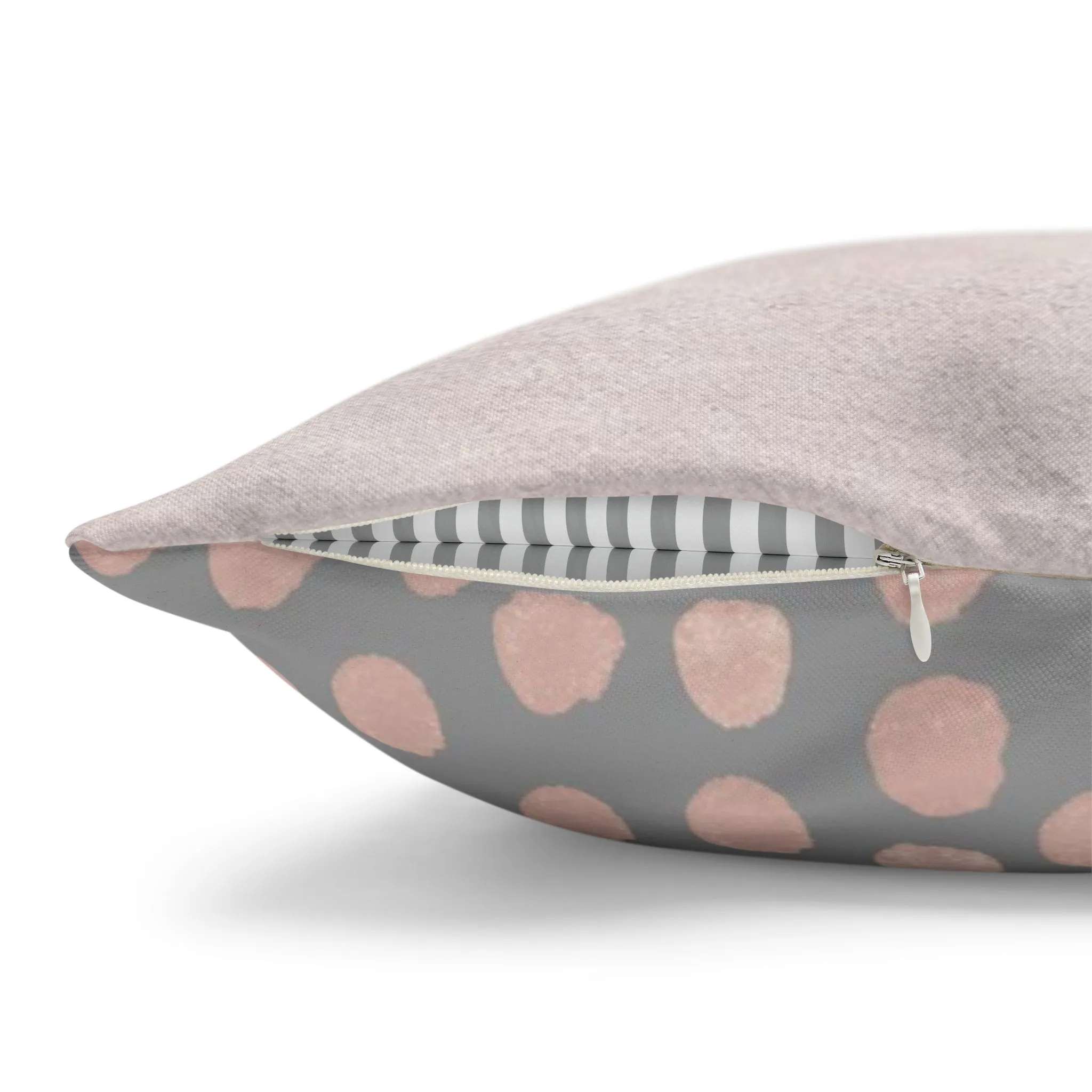 Abstract Boho Pillow Cover | Gray Blush Pink, Ivory