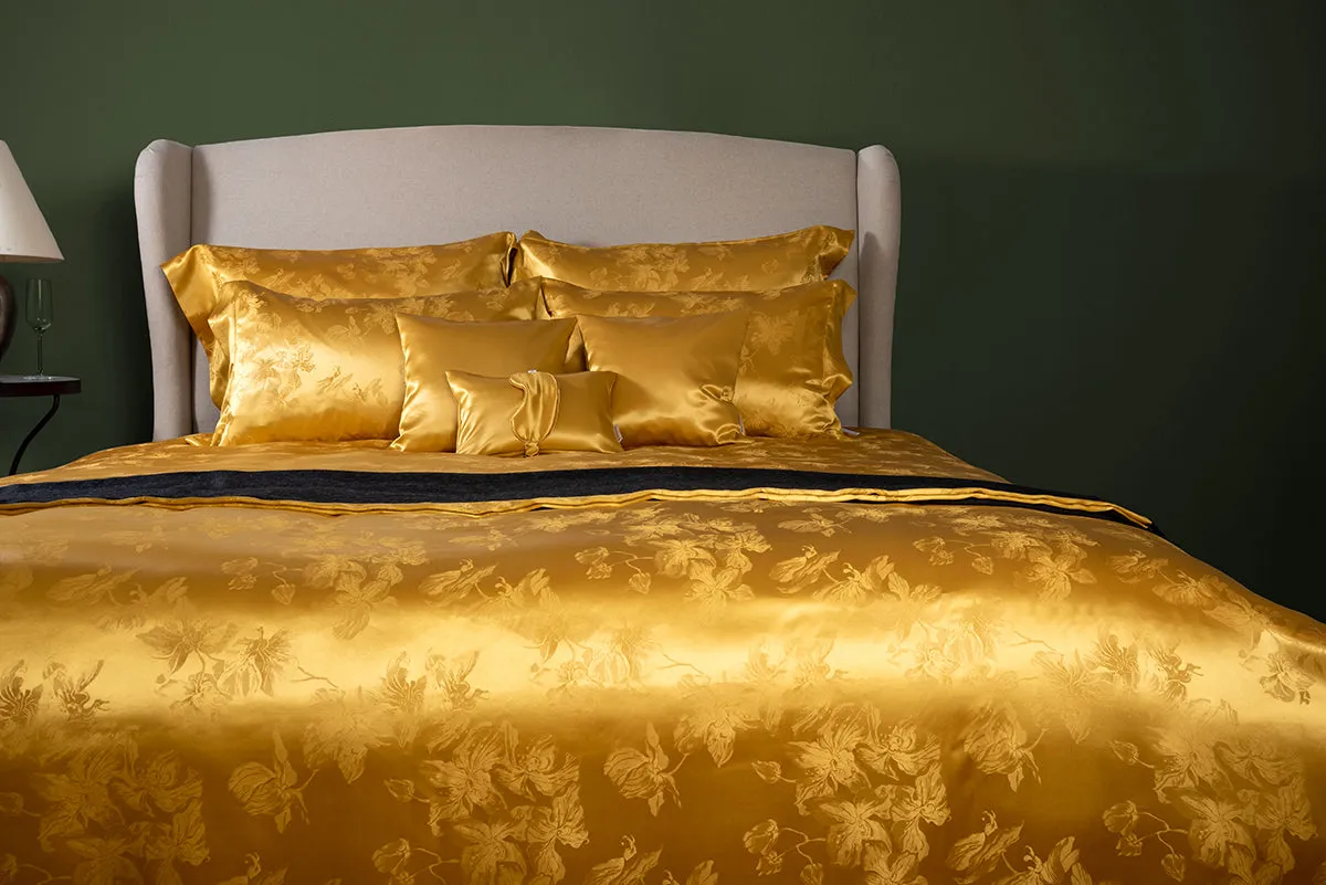 Ada Gold Pure Mulberry Silk Complete Bed Set