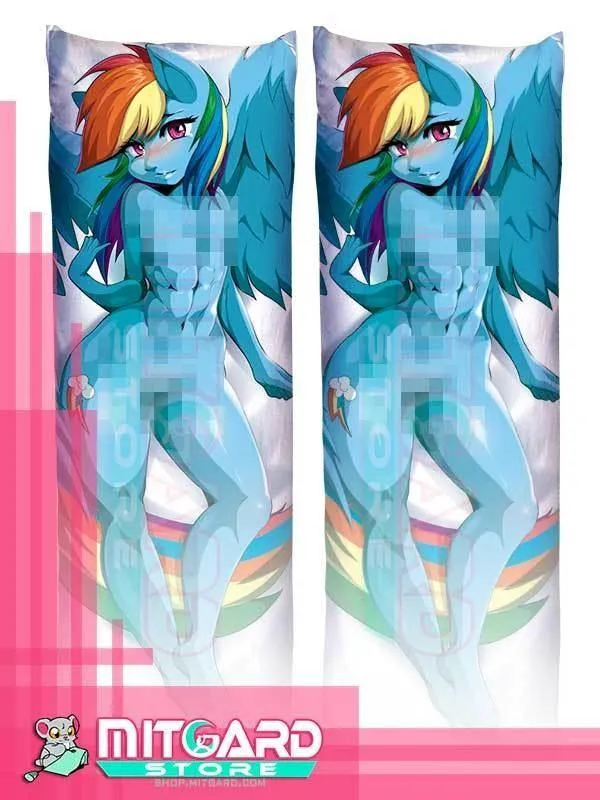 Anthropo Rainbow Dash Body pillow case