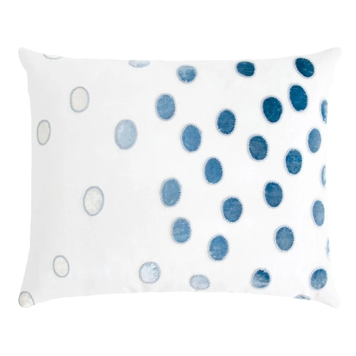 Azul Ovals Velvet Appliqué Pillows by Kevin O'Brien Studio