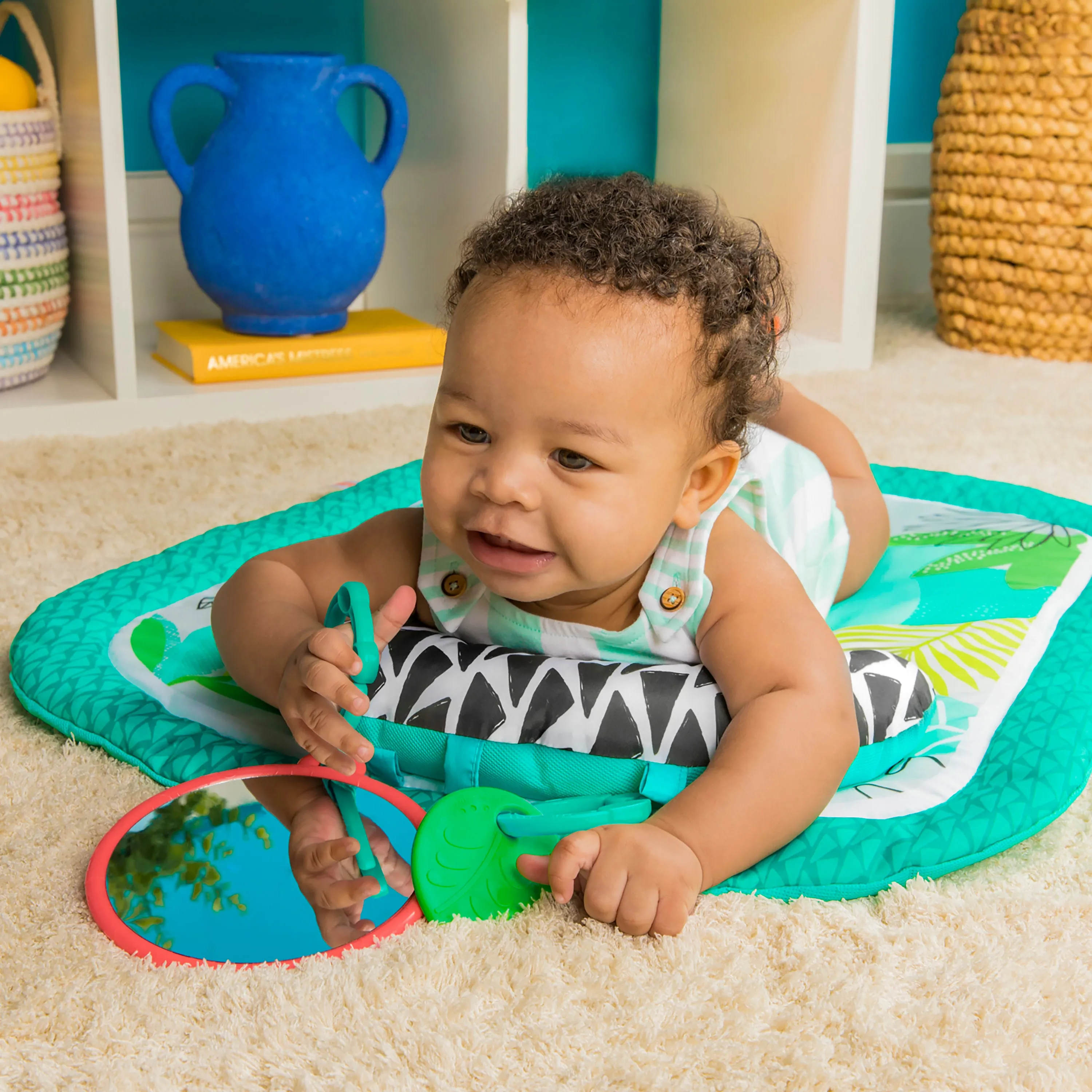 Bright Starts Totally Tropical Prop & Play Tummy Time Baby Activity Mat