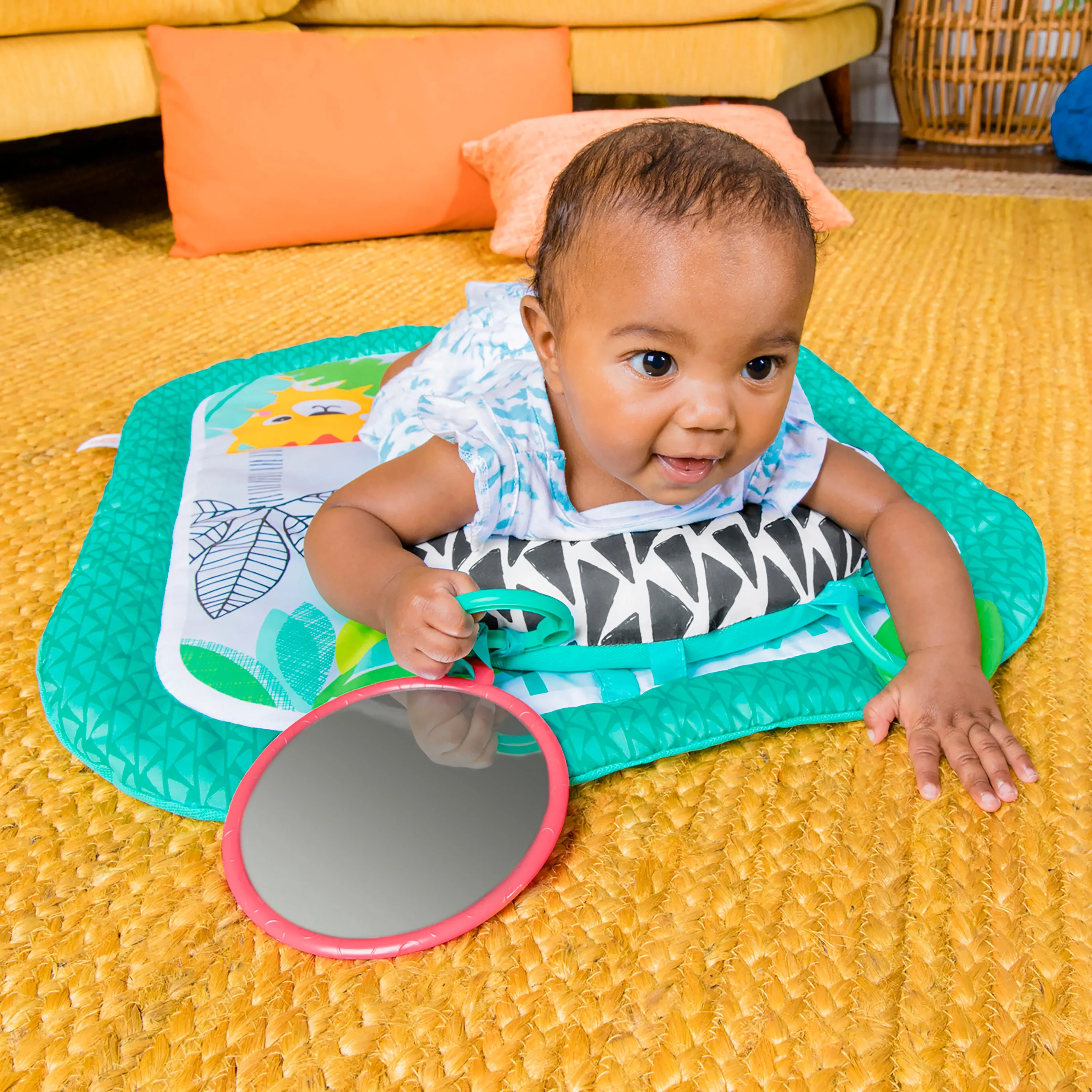 Bright Starts Totally Tropical Prop & Play Tummy Time Baby Activity Mat