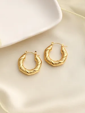 Cloe Pattern Hoop Earrings