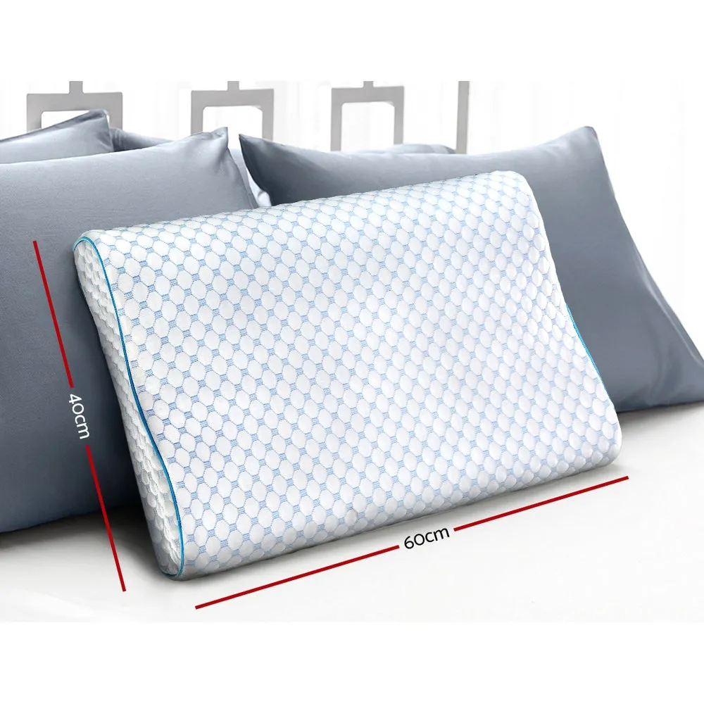 Cool Gel Memory Foam Contour Pillow, Removable Cover, Giselle Bedding