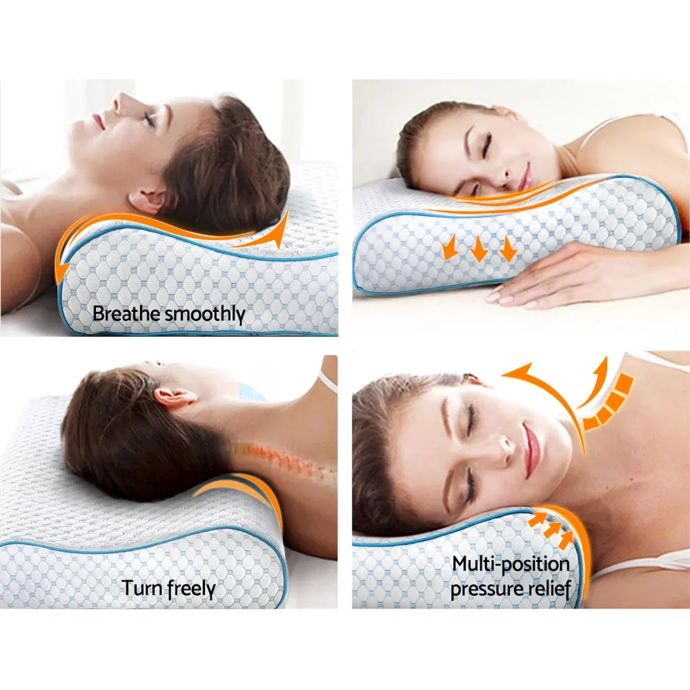 Cool Gel Memory Foam Contour Pillow, Removable Cover, Giselle Bedding