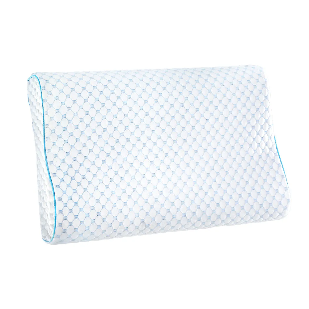 Cool Gel Memory Foam Contour Pillow, Removable Cover, Giselle Bedding