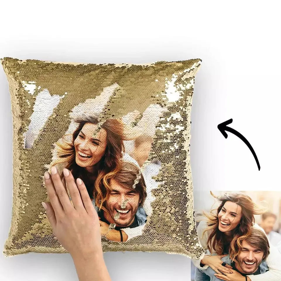 Custom Magic Sequins Decorative Throw Pillows