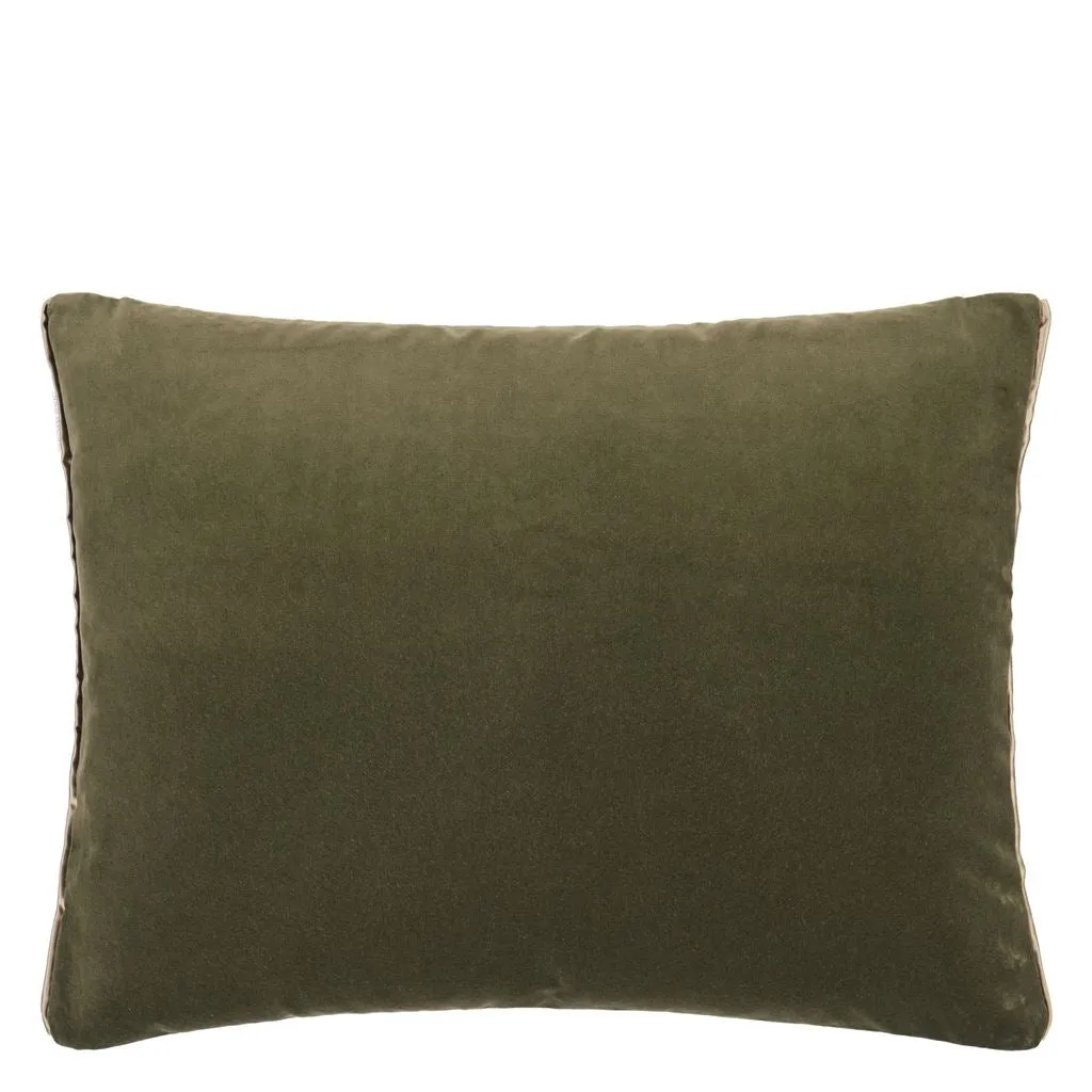 Designers Guild Cassia Fern & Pear Velvet Decorative Pillow