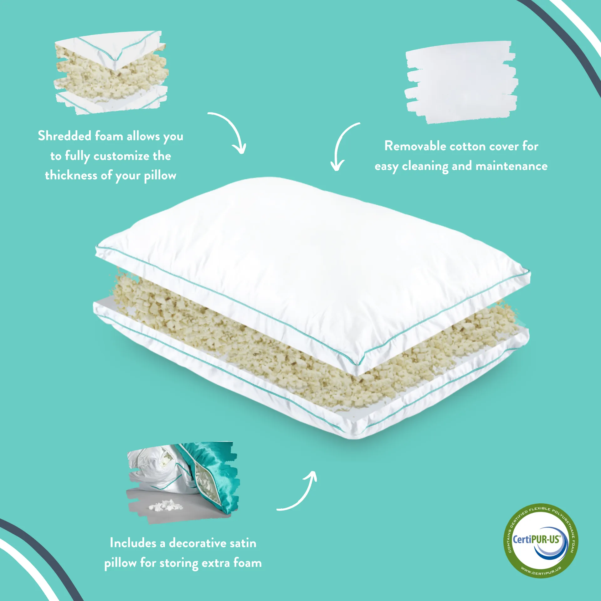 Fomo Shredded Memory Foam Pillow