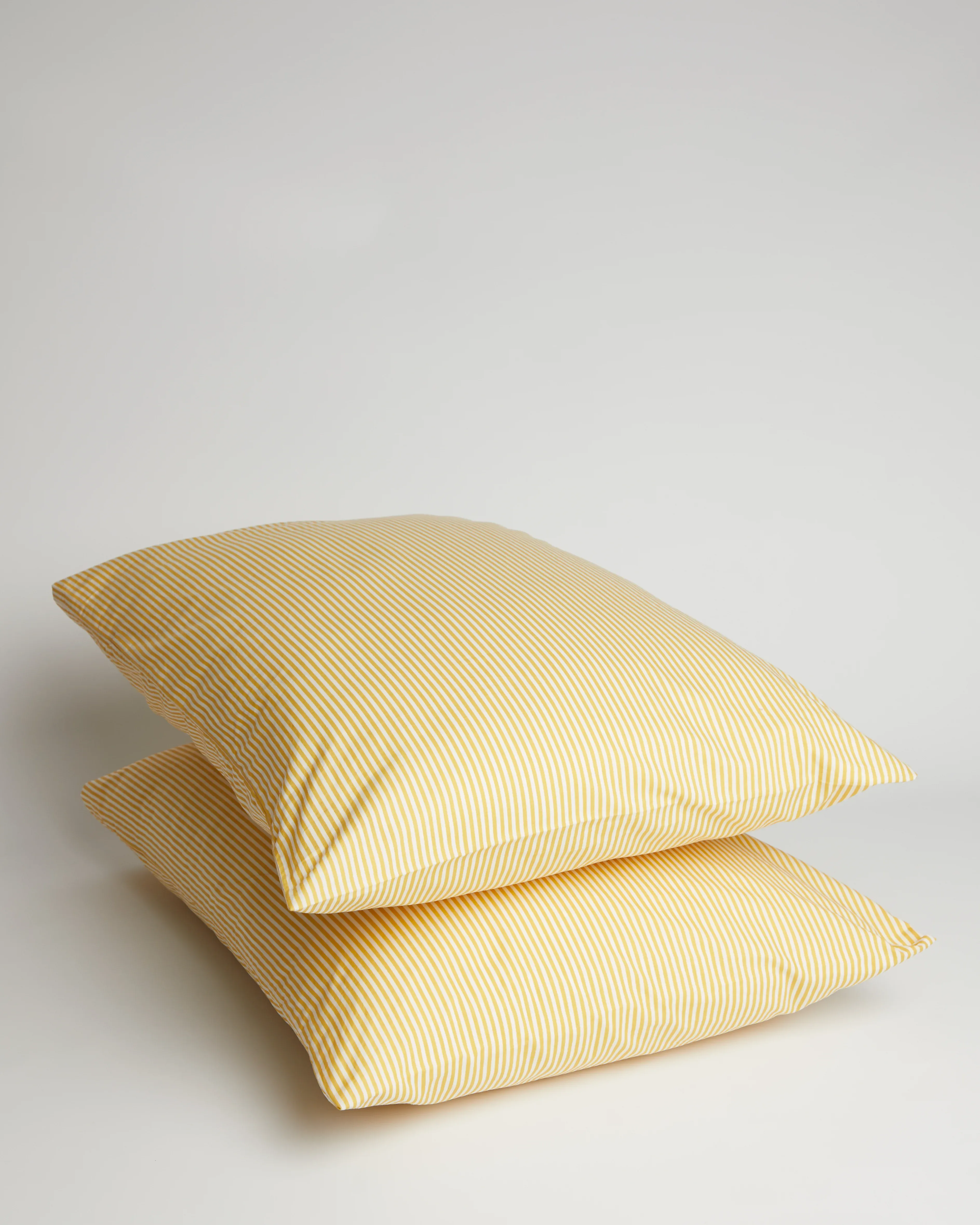 Foxford Yellow Ticking Pillowcase Set