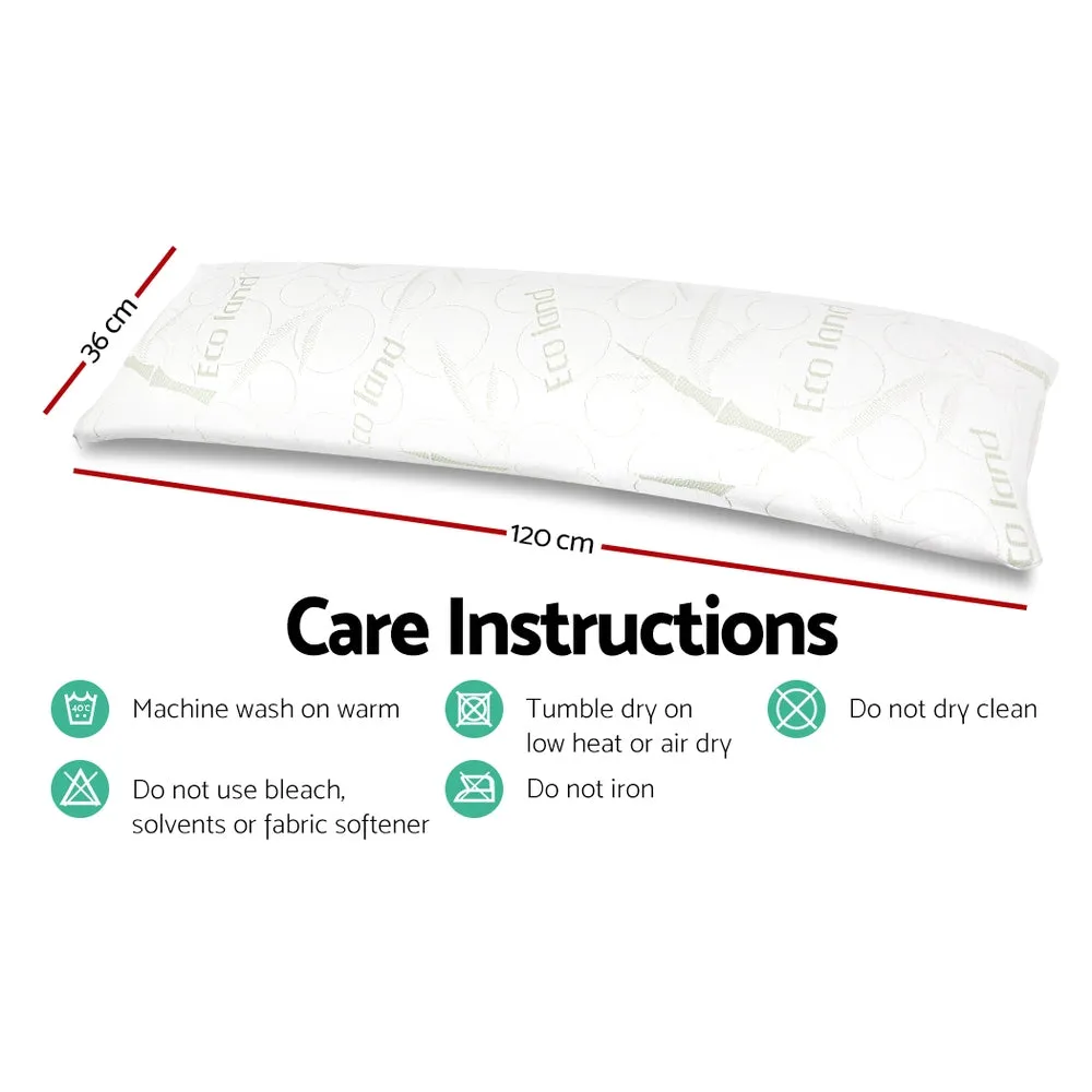 Full Length Memory Foam Body Pillow w/Bamboo Cover Giselle