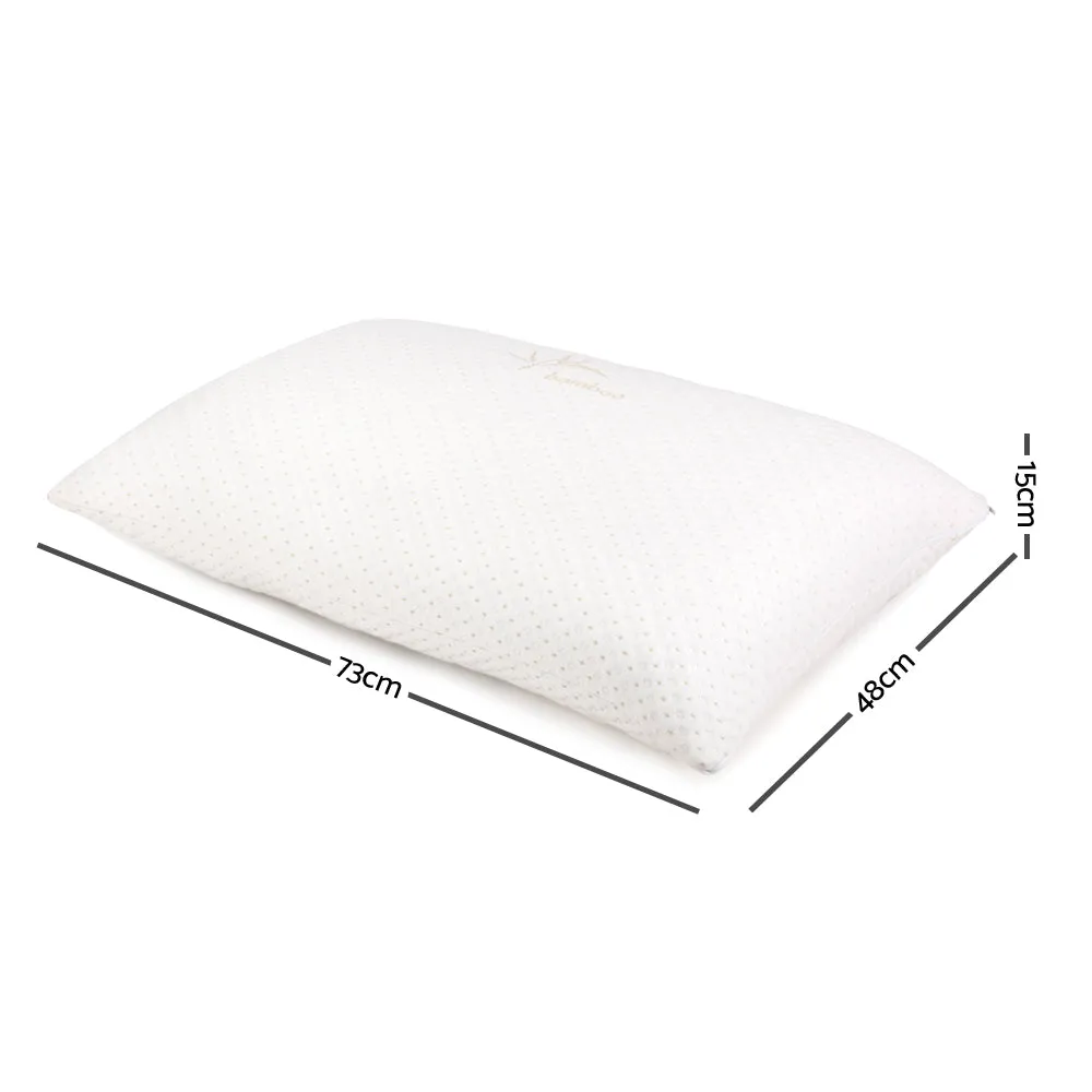 Giselle Bedding Set of 2 Single Bamboo Memory Foam Pillow