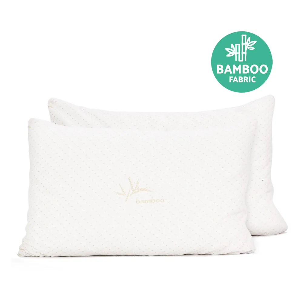 Giselle Bedding Set of 2 Single Bamboo Memory Foam Pillow