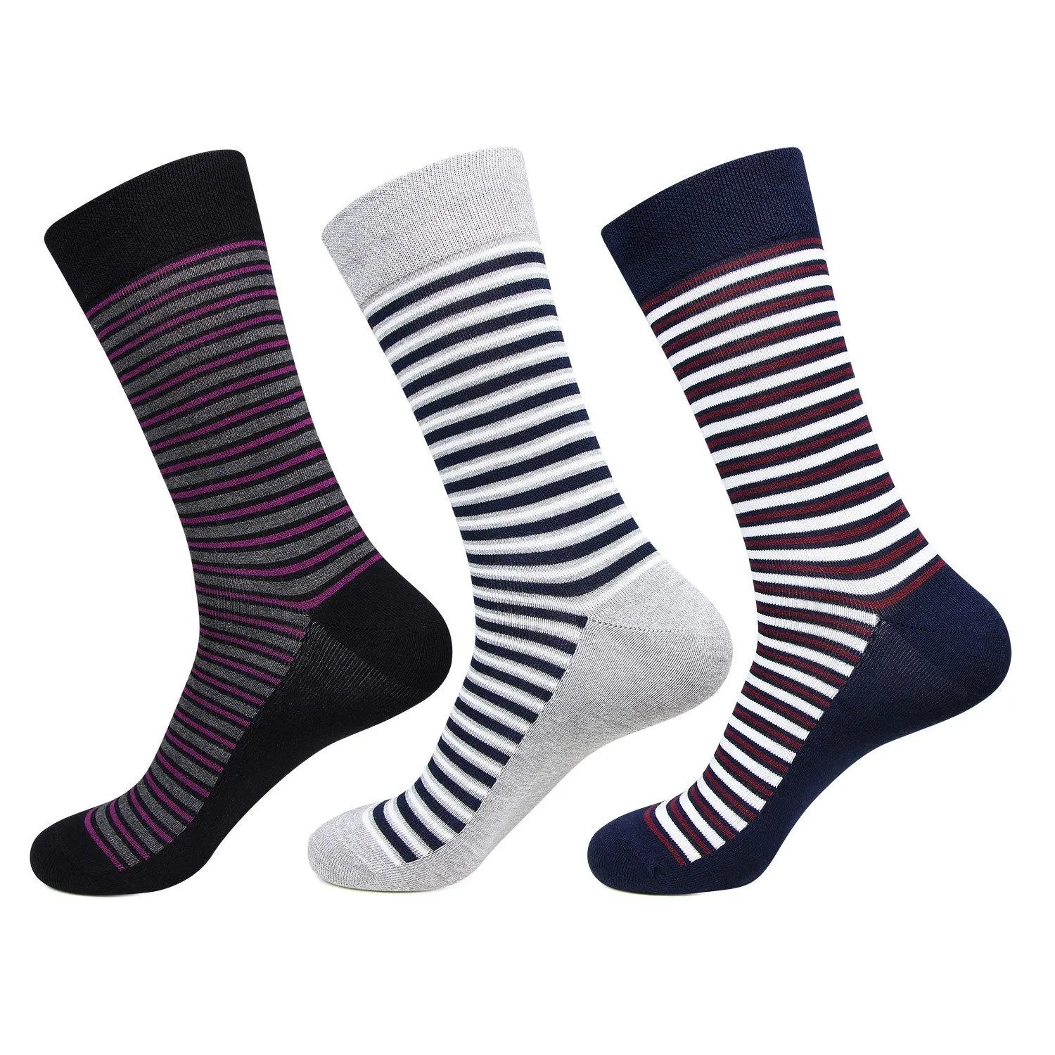 Hush Puppies Men's Multicolored Crew Socks -  Pack of 3