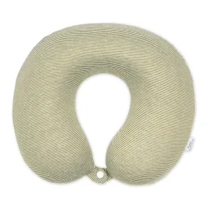 Jersey Stripe - Memory Foam Neck Pillow - Olive Stripe