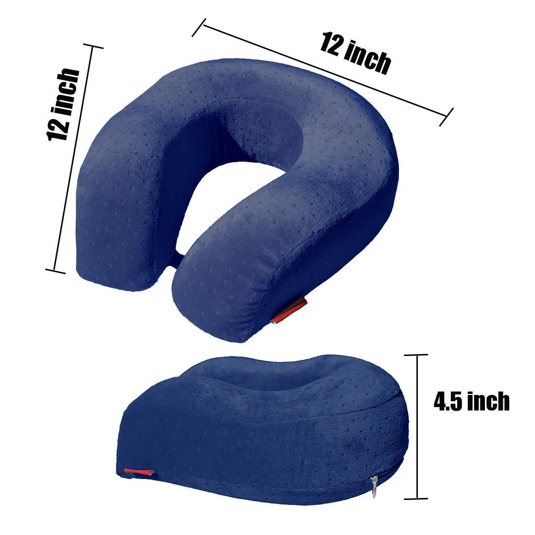 Memory Foam Large U Shaped Travel Neck and Head Support Pillow