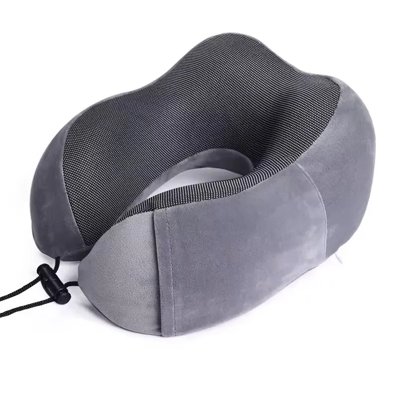 Memory Foam Two Tone Neck Pillow with Breathable Magnetic Therapy Cover