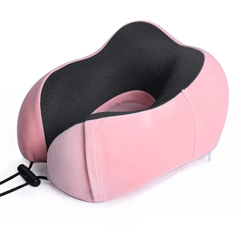 Memory Foam Two Tone Neck Pillow with Breathable Magnetic Therapy Cover