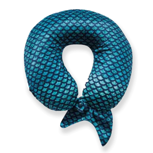 Mermaid Tail Memory Foam Travel Neck Pillow - Green