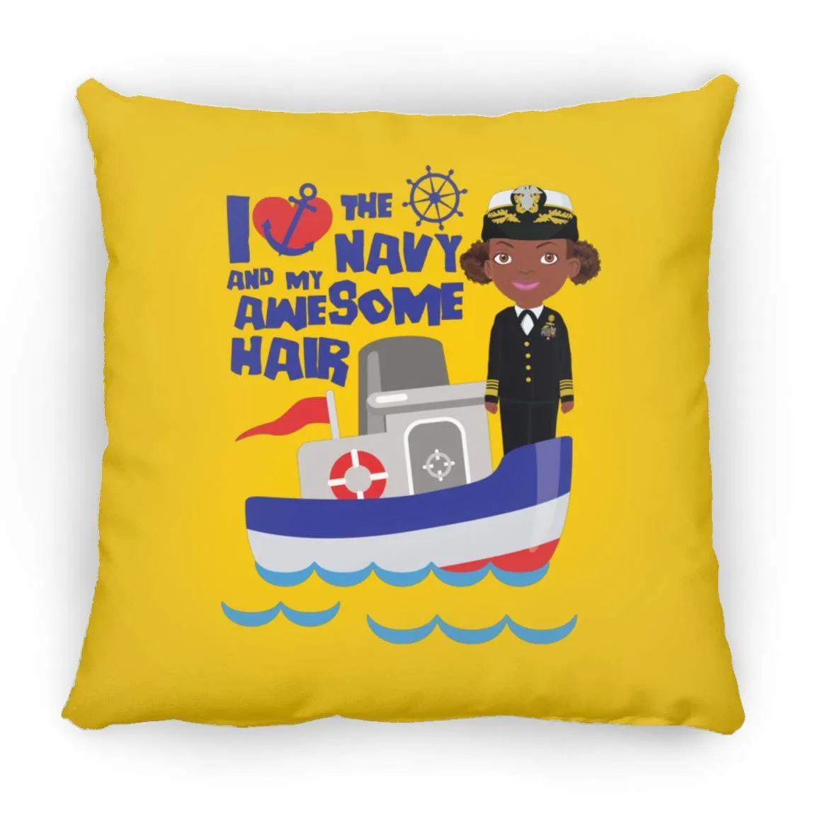 Navy Throw Pillow 16x16