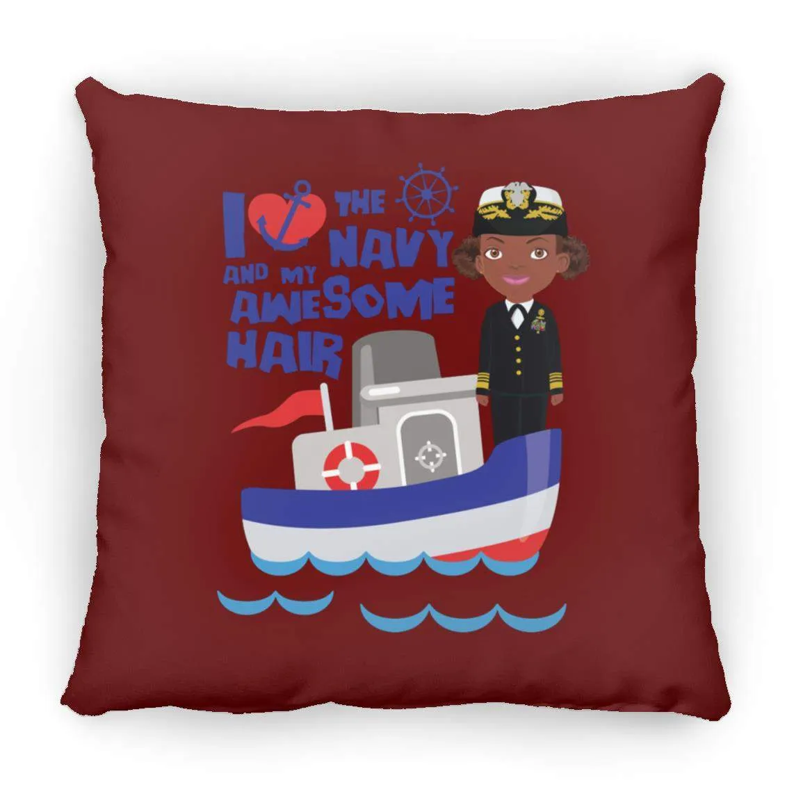 Navy Throw Pillow 16x16