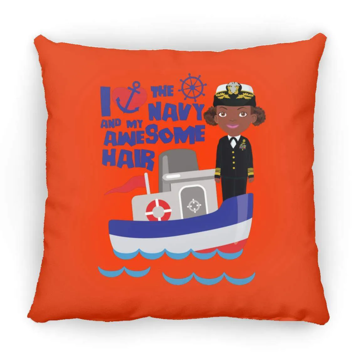 Navy Throw Pillow 16x16