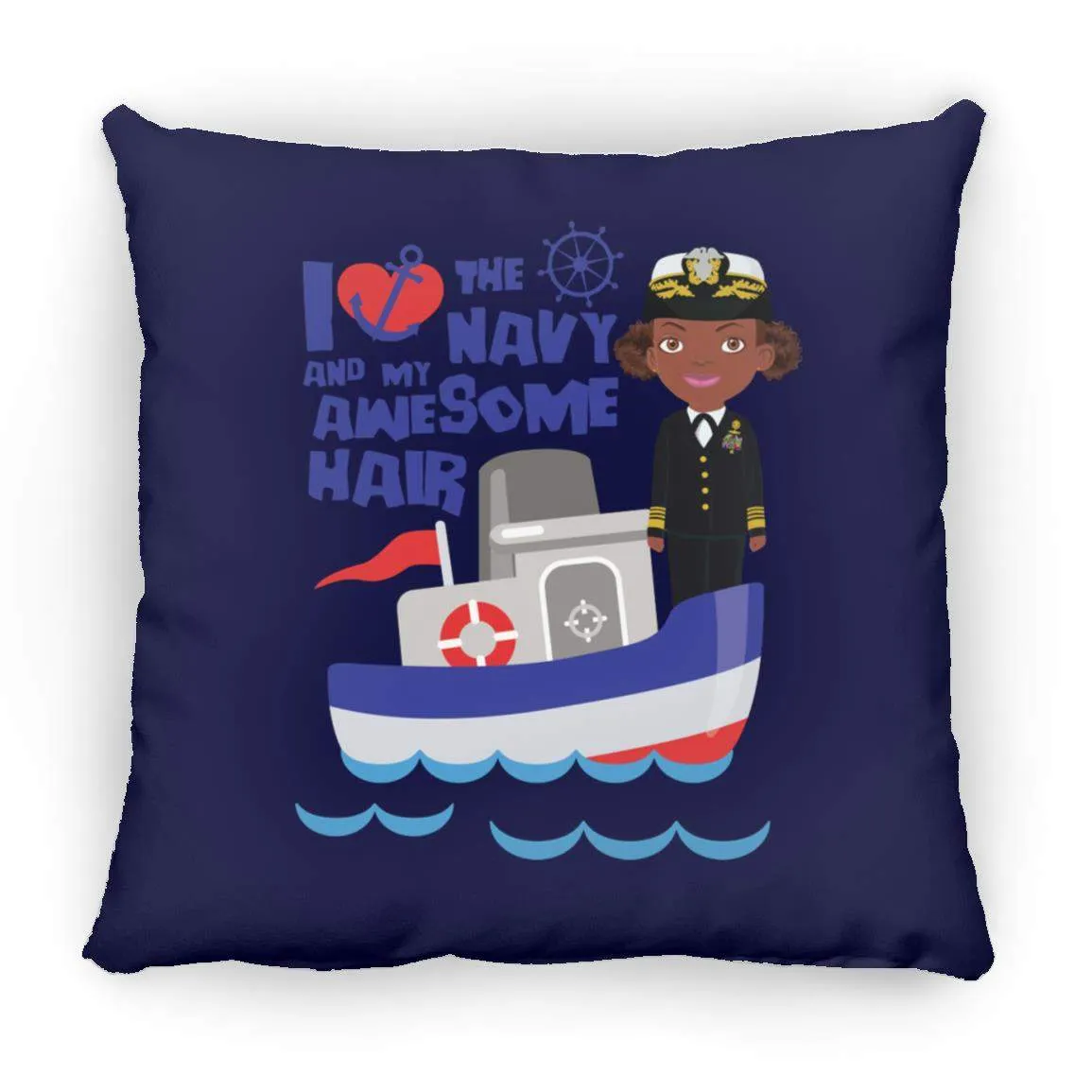 Navy Throw Pillow 16x16