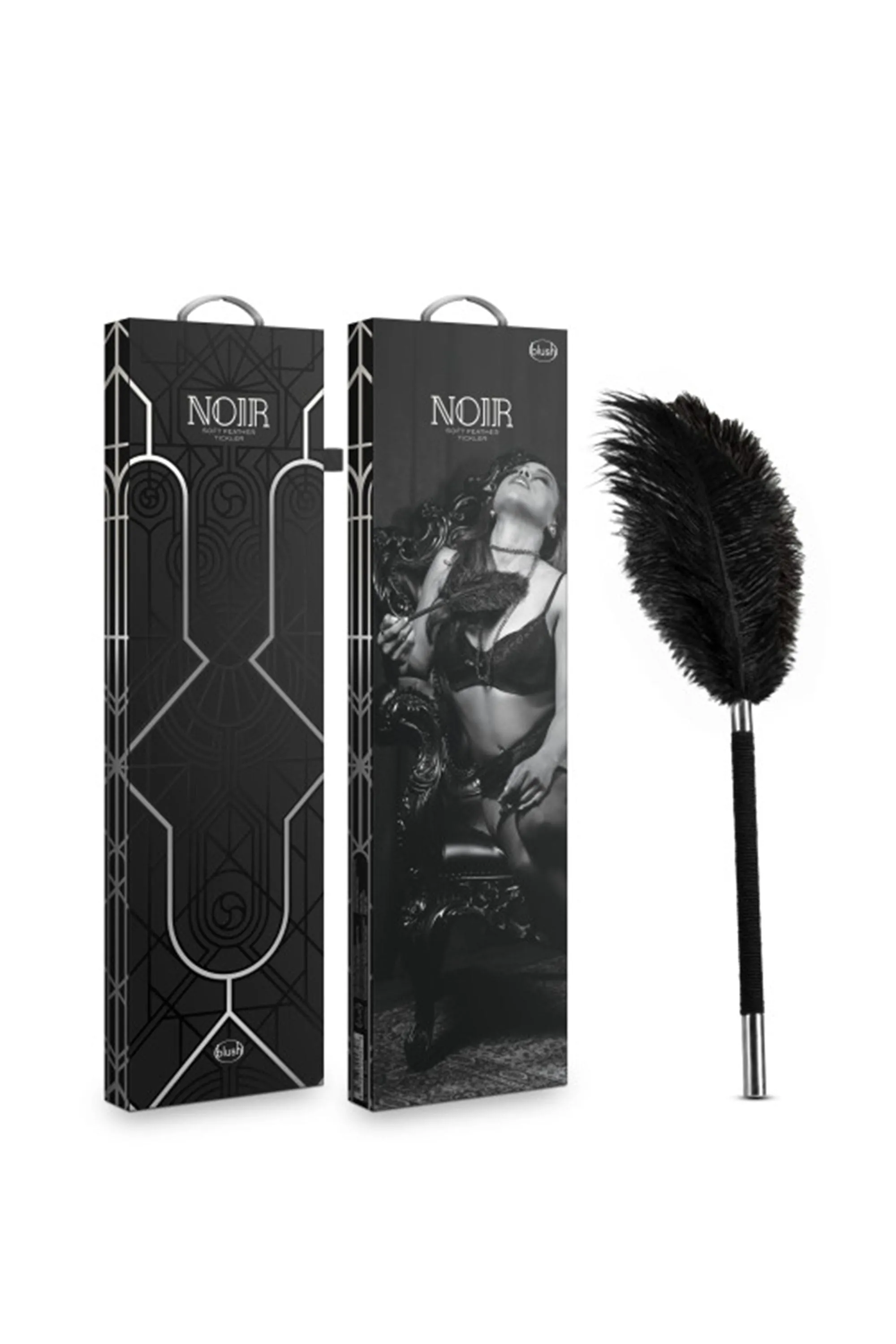 Noir Black Soft Feather Tickler