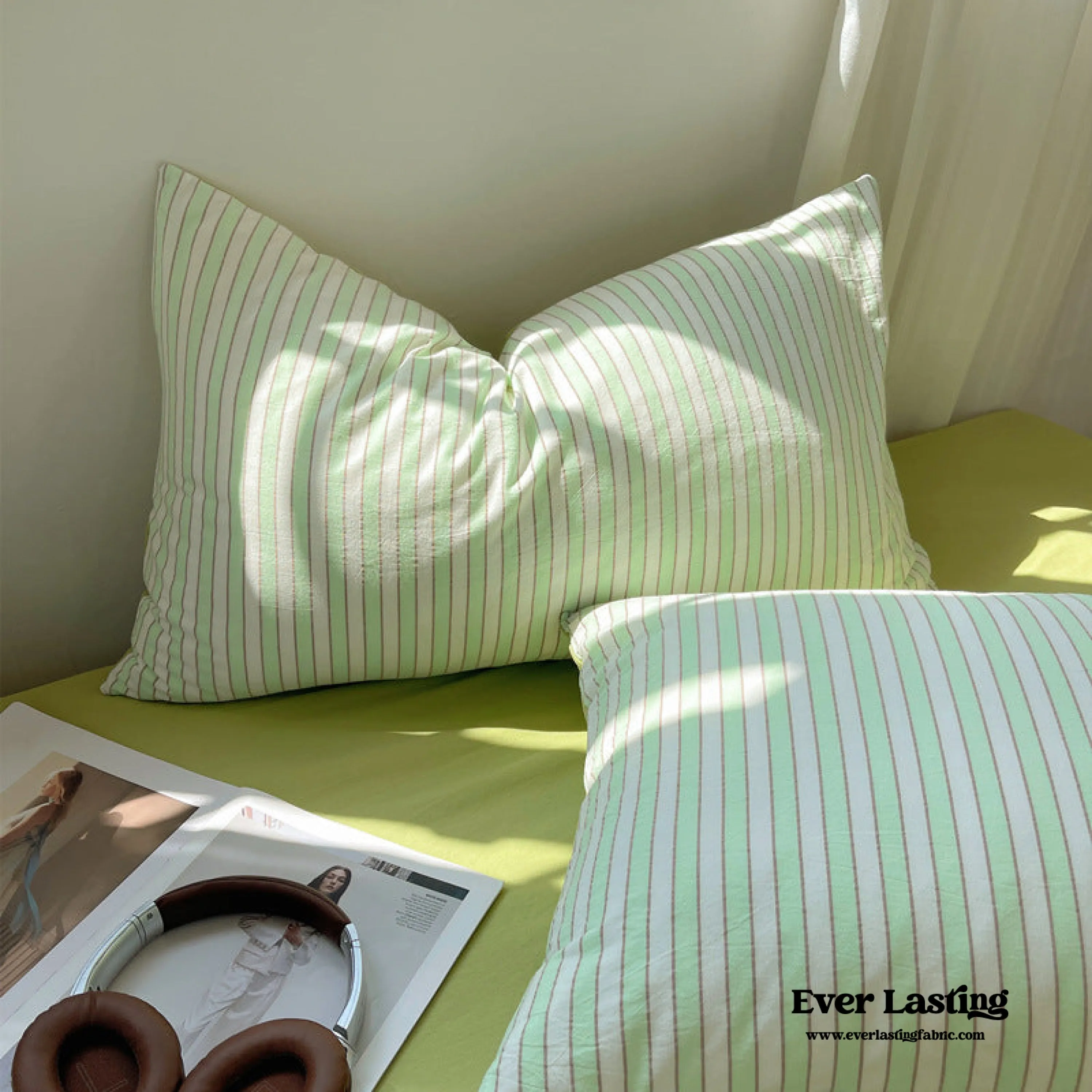 Pastel Candy Stripe Pillowcases (4 Colors)