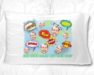 Personalized Super Hero Photo Pillowcase