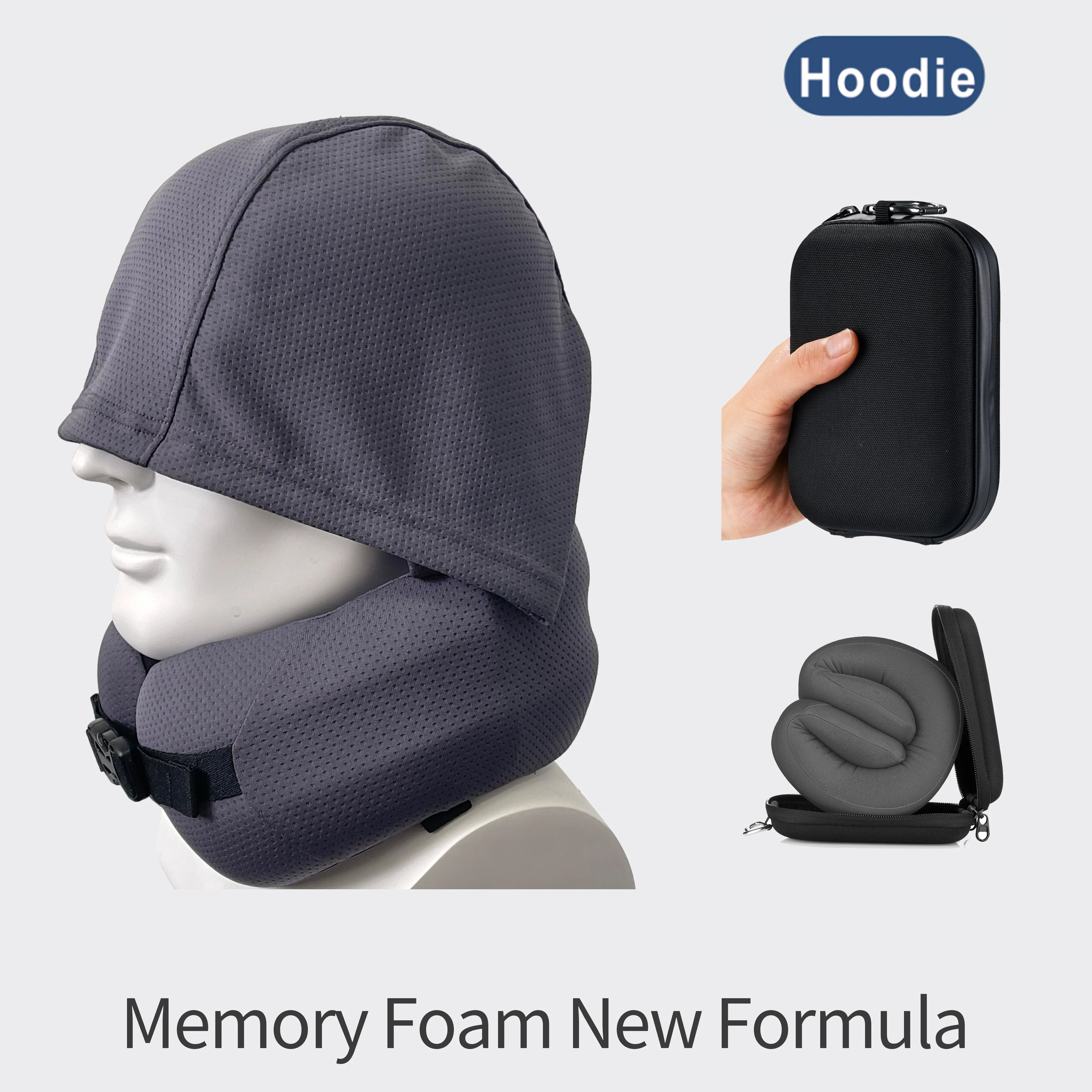 Pocket Travel Pillow with Hoodie