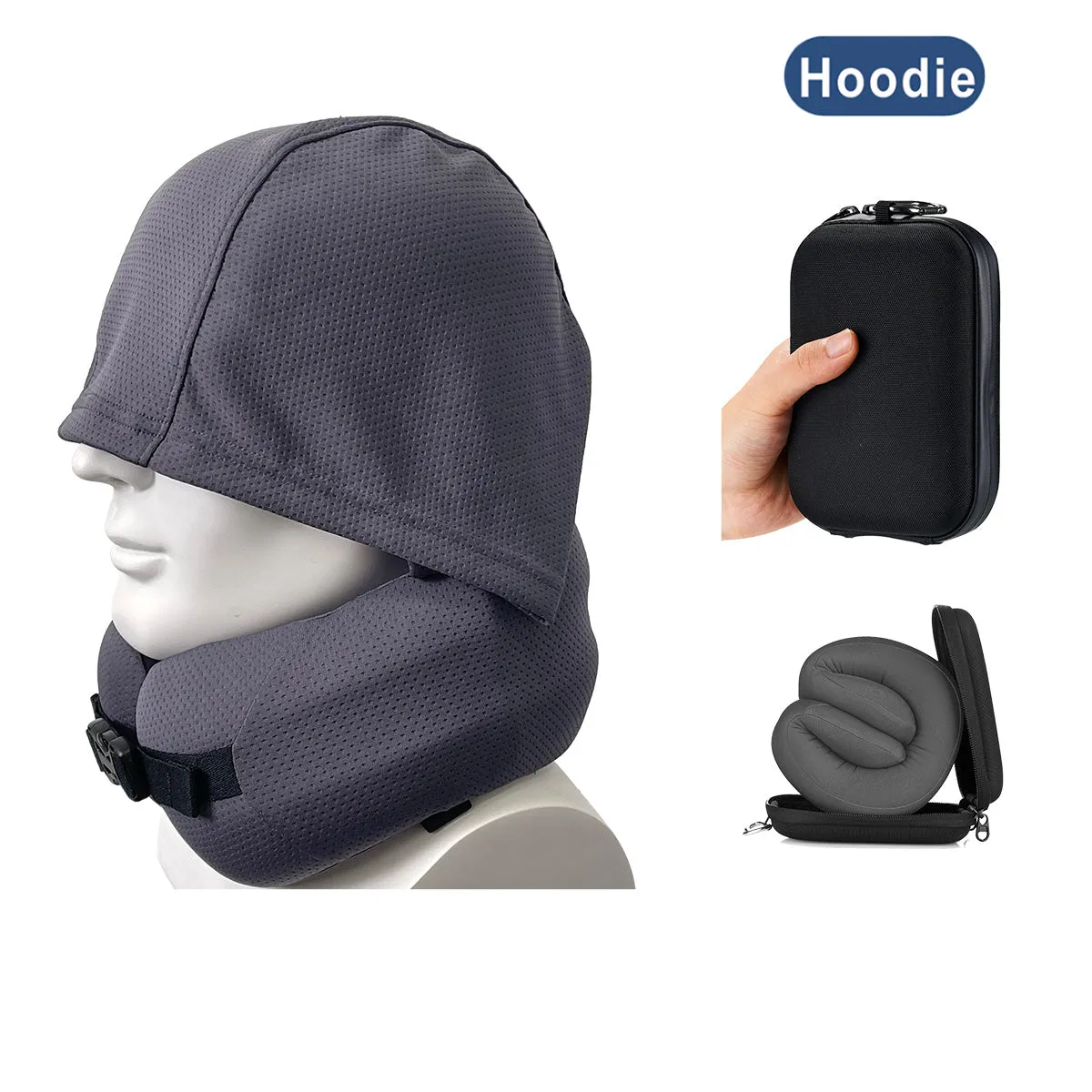 Pocket Travel Pillow with Hoodie