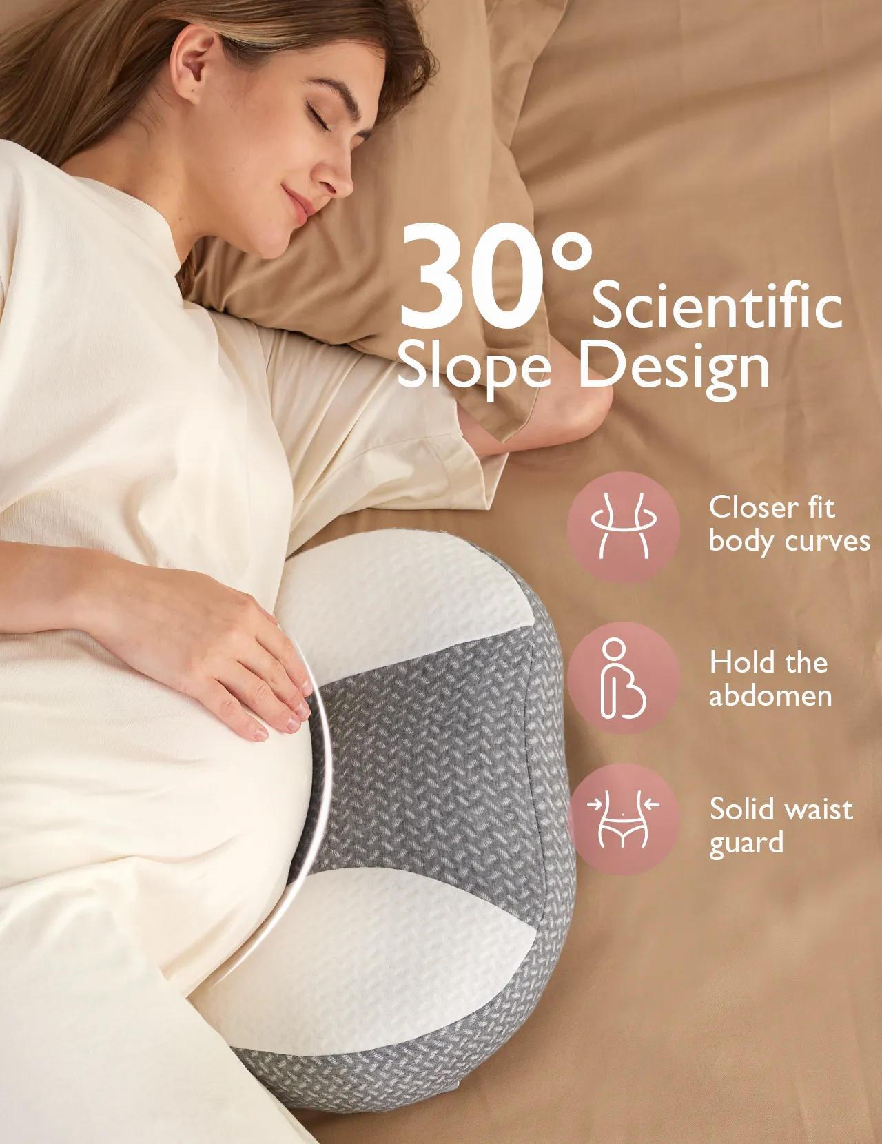 Pregnancy Wedge Pillows with Cooling Cover