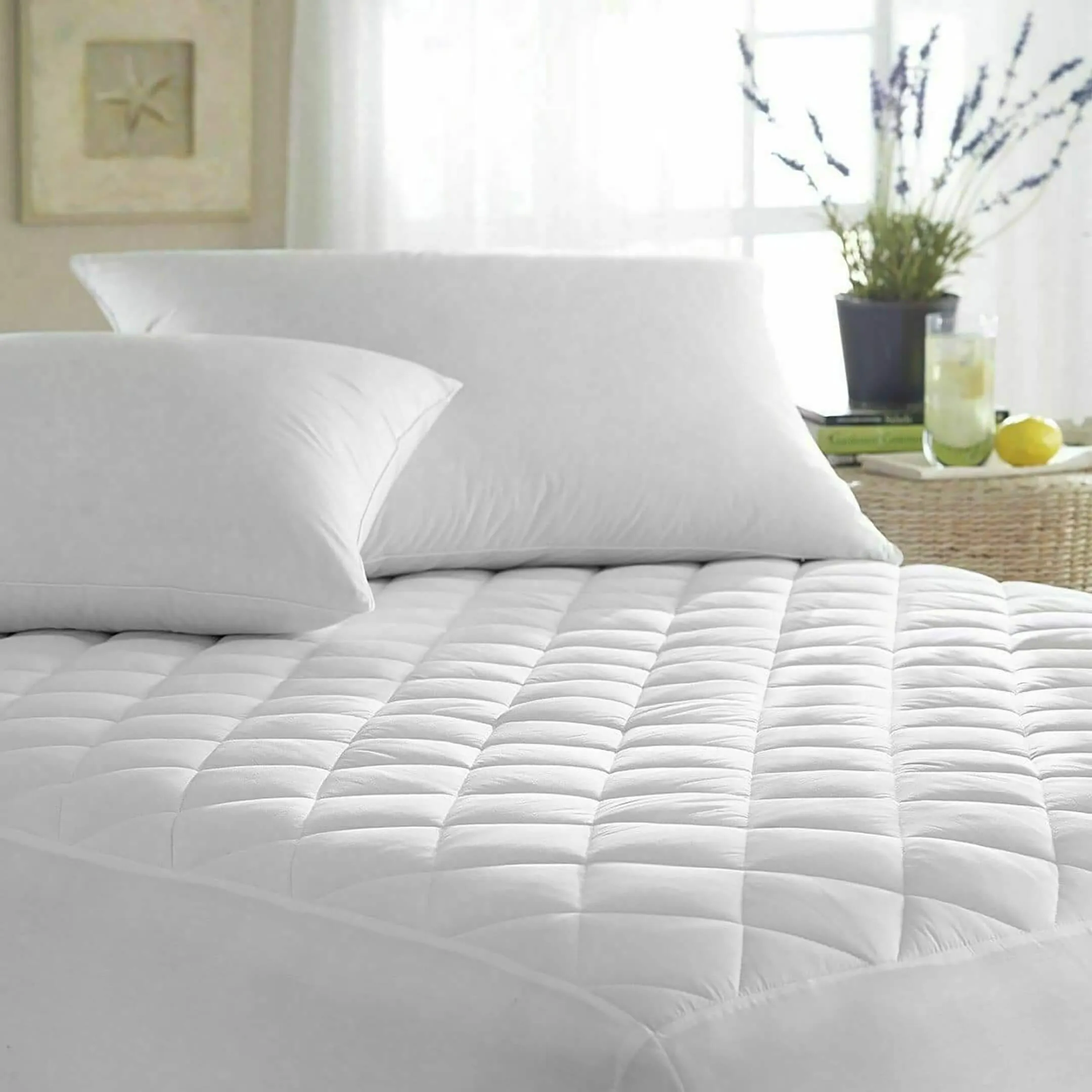 Quilted Mattress Protector Fitted (Non Waterproof)