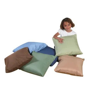 SET OF SIX 17" SOFT PILLOWS-Woodland Colors