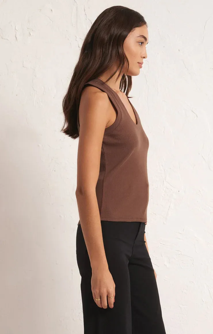 Sirena Rib Tank - Mocha or Violet