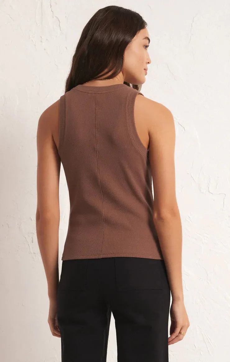 Sirena Rib Tank - Mocha or Violet